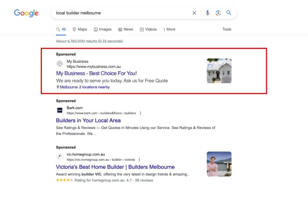 Google Ads Results